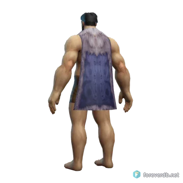 Frostwolf Advisor's Cloak worn by a human male, rendered from the Forever client