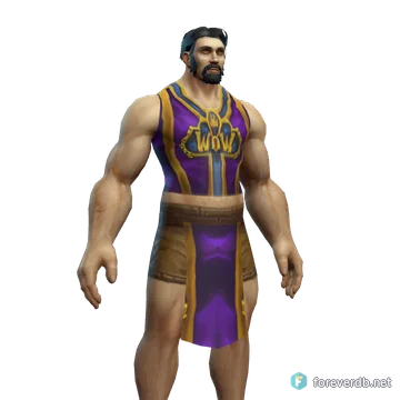 Contest Winner's Tabard worn by a human male, rendered from the Forever client