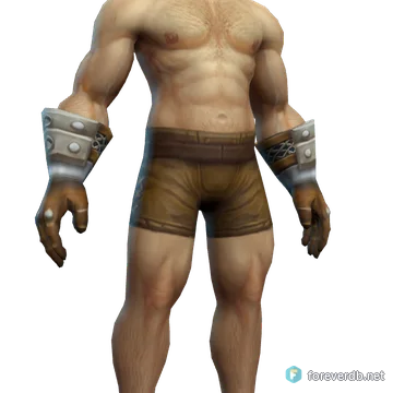 Infantry Gauntlets worn by a human male, rendered from the Forever client