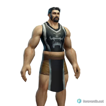 Warsong Battle Tabard worn by a human male, rendered from the Forever client