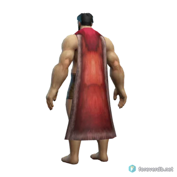 Battle Healer's Cloak worn by a human male, rendered from the Forever client