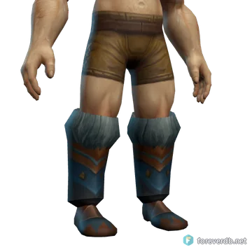 General's Dragonhide Boots worn by a human male, rendered from the Forever client