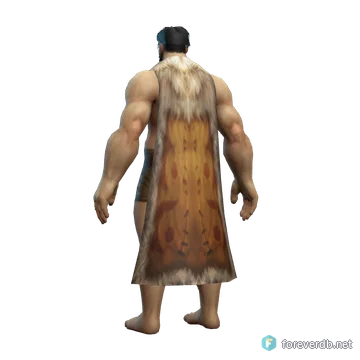 Chimaera Wing Cape worn by a human male, rendered from the Forever client