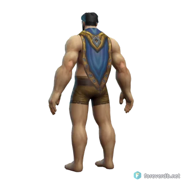 Faded Hakkari Cloak worn by a human male, rendered from the Forever client