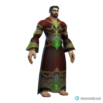 Field Marshal's Dreadweave Robe worn by a human male, rendered from the Forever client