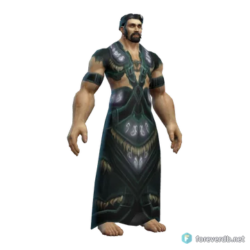 Warlord's Satin Robes worn by a human male, rendered from the Forever client