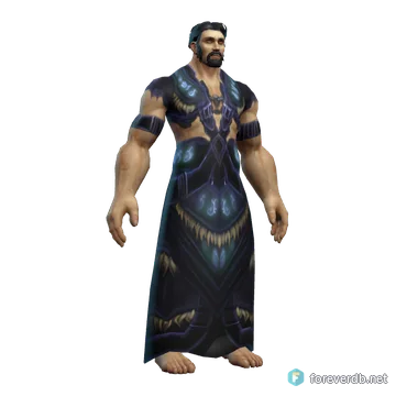 Warlord's Silk Raiment worn by a human male, rendered from the Forever client