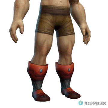 Dragonmaw Chain Boots worn by a human male, rendered from the Forever client