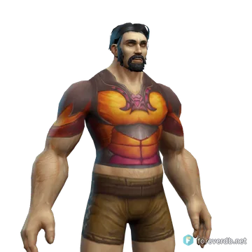 Peto del Vengador, renderizado con el cliente de Forever