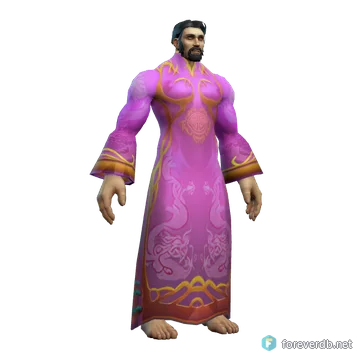 Festive Pink Dress worn by a human male, rendered from the Forever client