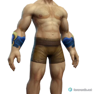 Qiraji Execution Bracers worn by a human male, rendered from the Forever client