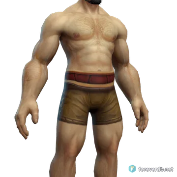 Grasp of the Fallen Emperor worn by a human male, rendered from the Forever client