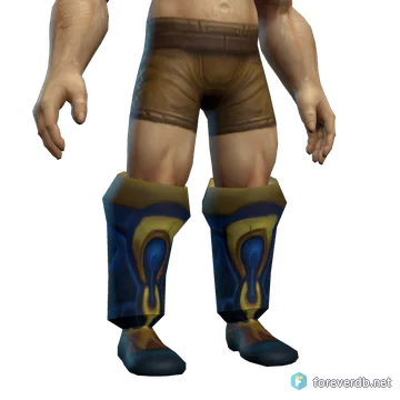 Wormhide Boots worn by a human male, rendered from the Forever client