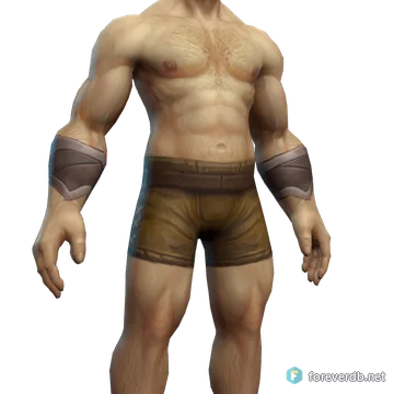 Hive Defiler Wristguards worn by a human male, rendered from the Forever client