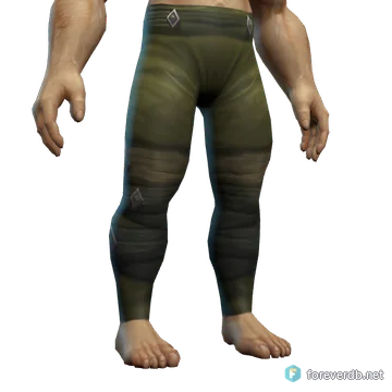 Webbed Pants worn by a human male, rendered from the Forever client