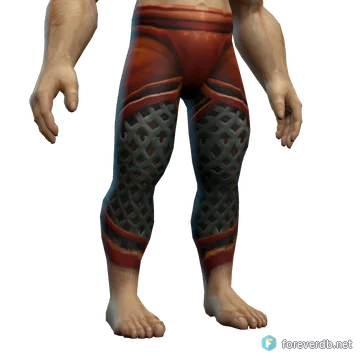 Battleworn Chain Leggings worn by a human male, rendered from the Forever client