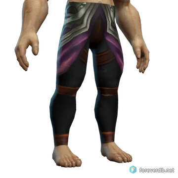 Soulforge Leggings worn by a human male, rendered from the Forever client