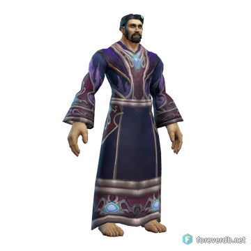 Sorcerer's Robes worn by a human male, rendered from the Forever client