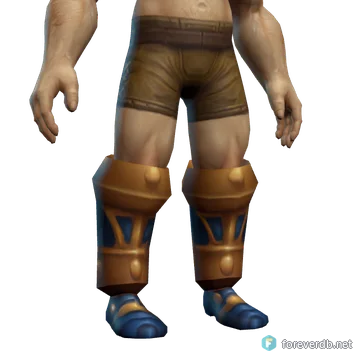 Battleboots of Heroism worn by a human male, rendered from the Forever client