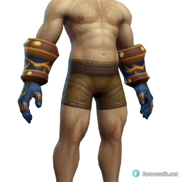 Gauntlets of Heroism worn by a human male, rendered from the Forever client