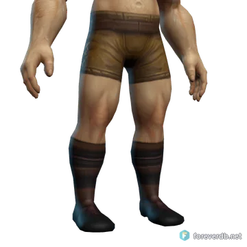 Deathmist Sandals worn by a human male, rendered from the Forever client