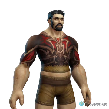 Beastmaster's Tunic worn by a human male, rendered from the Forever client