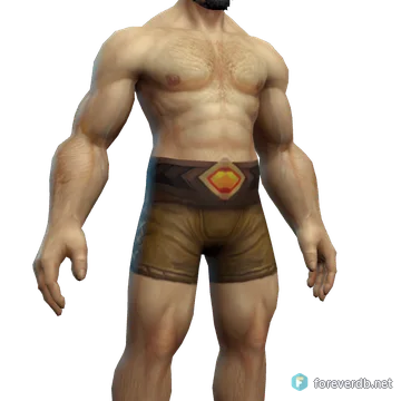 Cinturón de maestro de bestias, renderizado con el cliente de Forever