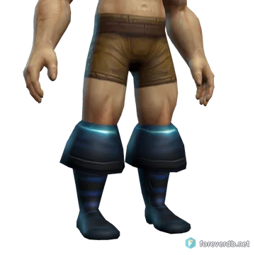 Darkmantle Footpads worn by a human male, rendered from the Forever client