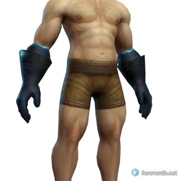 Darkmantle Gloves worn by a human male, rendered from the Forever client