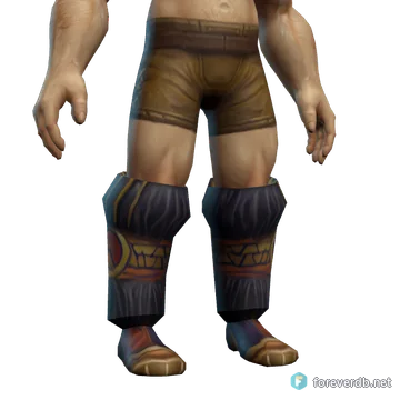 Treads of The Five Thunders worn by a human male, rendered from the Forever client