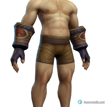 Fists of The Five Thunders worn by a human male, rendered from the Forever client