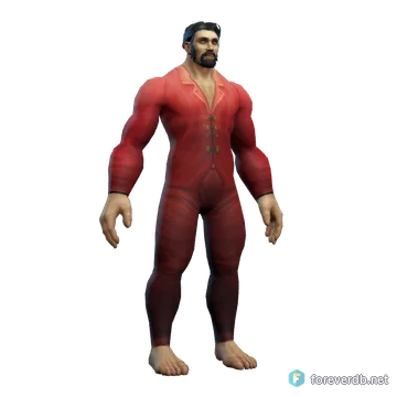 Red Dinner Suit worn by a human male, rendered from the Forever client