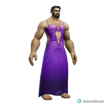 Lovely Purple Dress worn by a human male, rendered from the Forever client