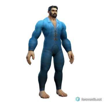 Blue Dinner Suit worn by a human male, rendered from the Forever client