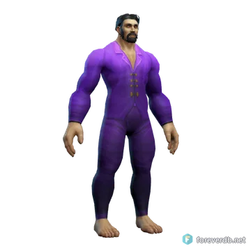 Purple Dinner Suit worn by a human male, rendered from the Forever client