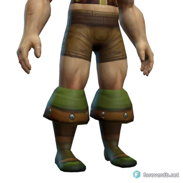 Bramblewood Boots worn by a human male, rendered from the Forever client