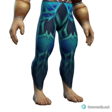 Icebane Leggings worn by a human male, rendered from the Forever client