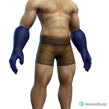 Glacial Gloves worn by a human male, rendered from the Forever client
