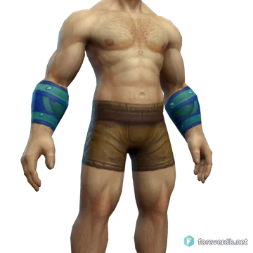 Polar Bracers worn by a human male, rendered from the Forever client