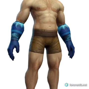 Polar Gloves worn by a human male, rendered from the Forever client
