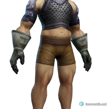 Manoplas de Asesino de no-muerto, renderizado con el cliente de Forever