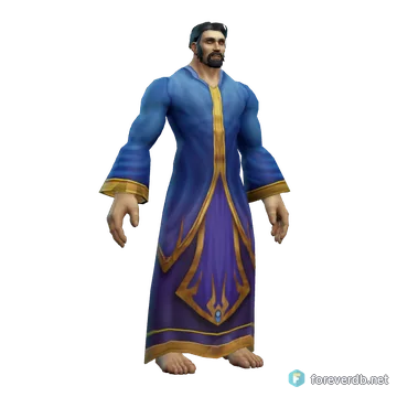 Royal Gown worn by a human male, rendered from the Forever client