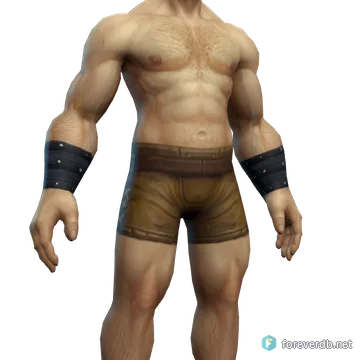 Condor Bracers worn by a human male, rendered from the Forever client
