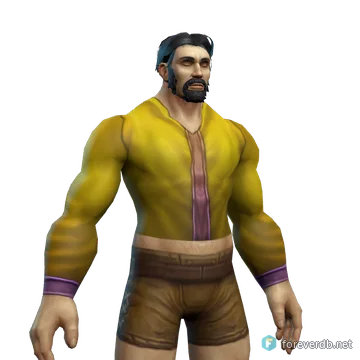 Bright Yellow Shirt worn by a human male, rendered from the Forever client