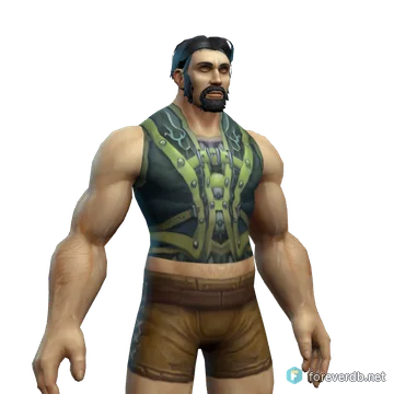 Earthpower Vest worn by a human male, rendered from the Forever client