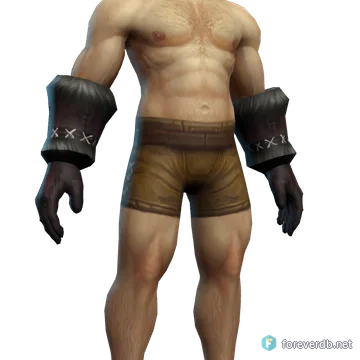 Dog Training Gloves worn by a human male, rendered from the Forever client