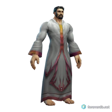 Silver Dress Robes worn by a human male, rendered from the Forever client