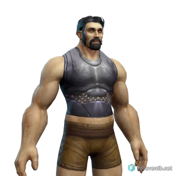 Heavy Mithril Breastplate worn by a human male, rendered from the Forever client