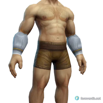 Buccaneer's Bracers worn by a human male, rendered from the Forever client