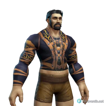 Armadura Velotormenta, renderizado con el cliente de Forever